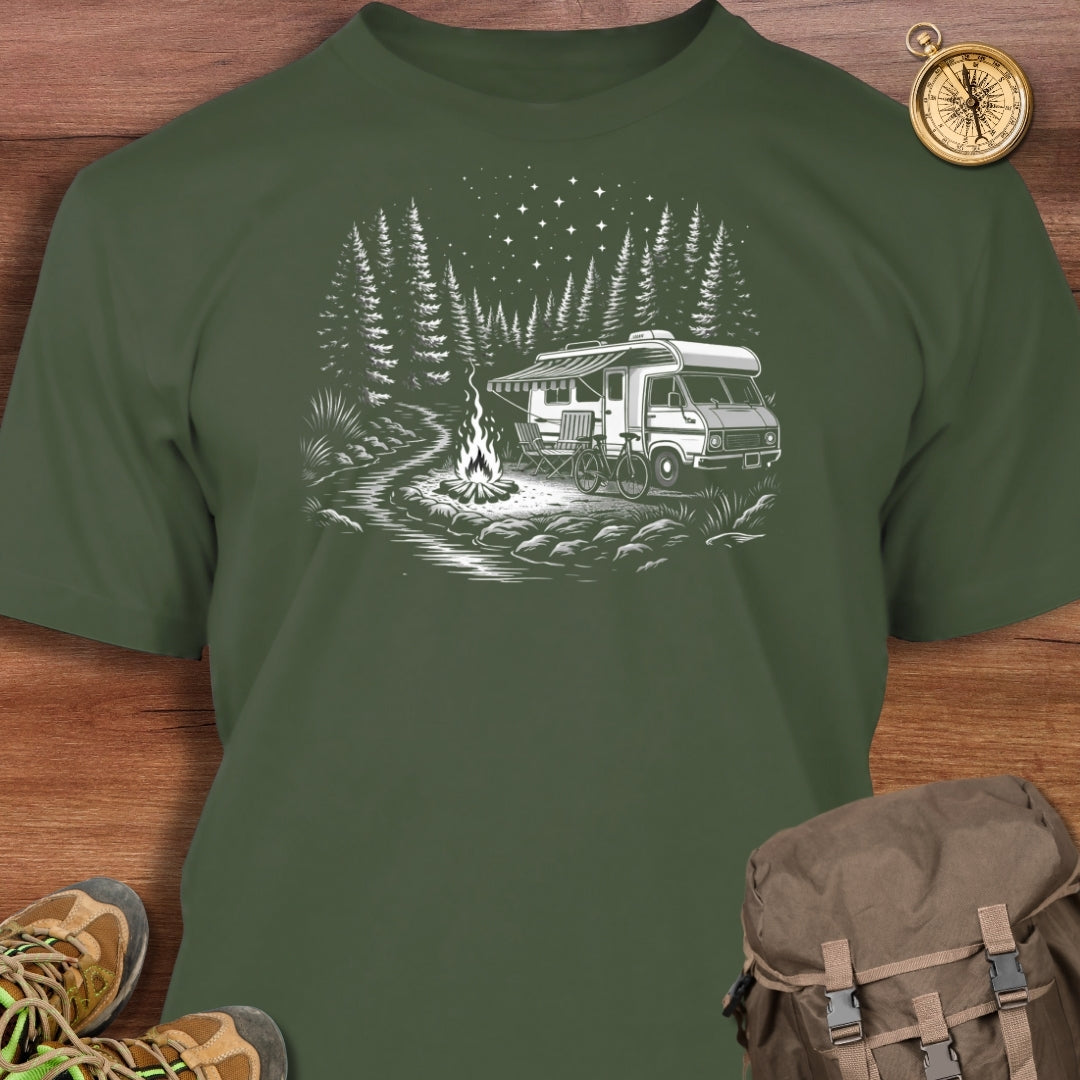 Campsite Night Scene T-Shirt