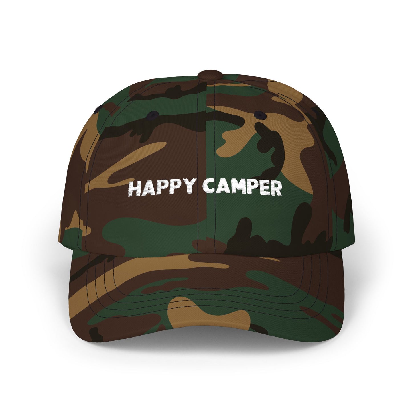 Happy Camper (White) Dad Cap