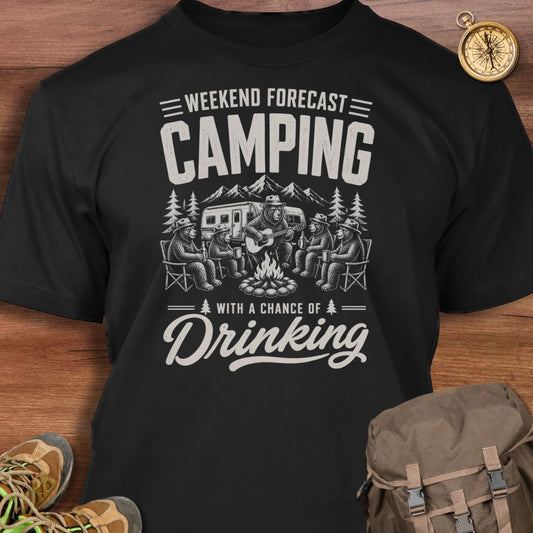 Camping Chance of Drinking T-shirt