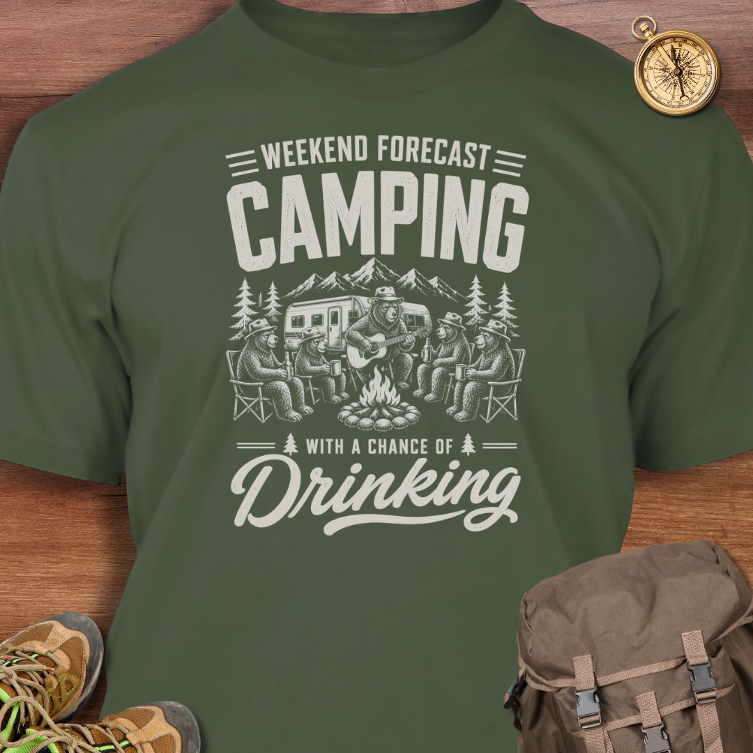 Camping Chance of Drinking T-shirt
