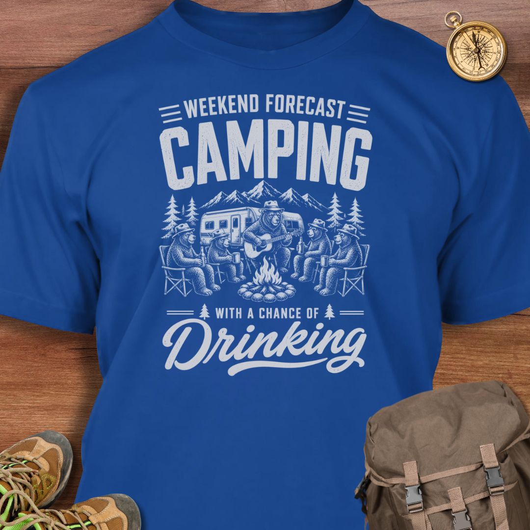 Camping Chance of Drinking T-shirt