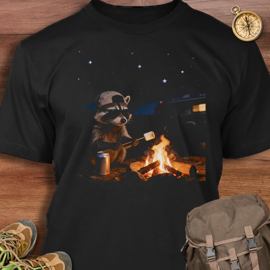 Campfire Raccoon T-Shirt
