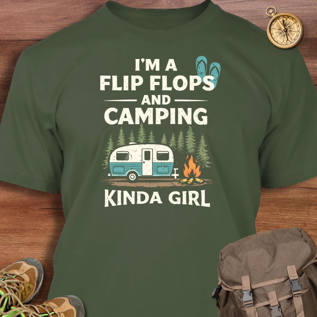Flip Flops and Camping Kinda Girl T-Shirt