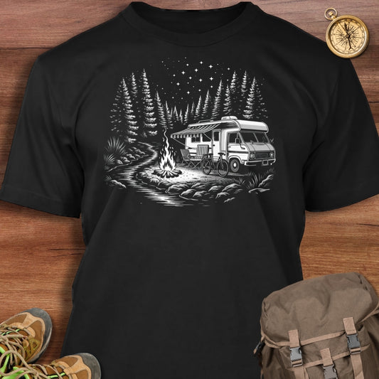 Campsite Night Scene T-Shirt