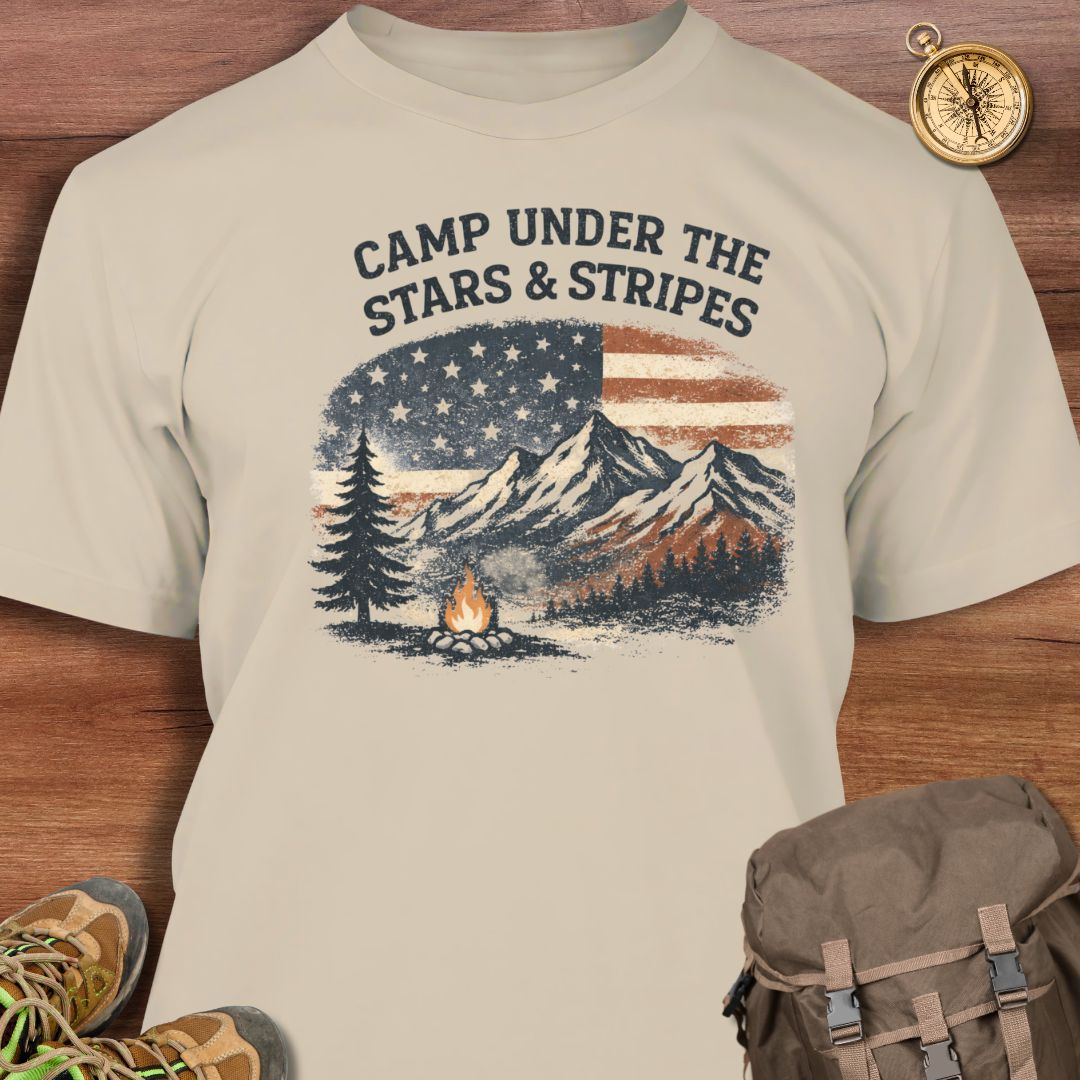 Camp Under Stars & Stripes T-Shirt