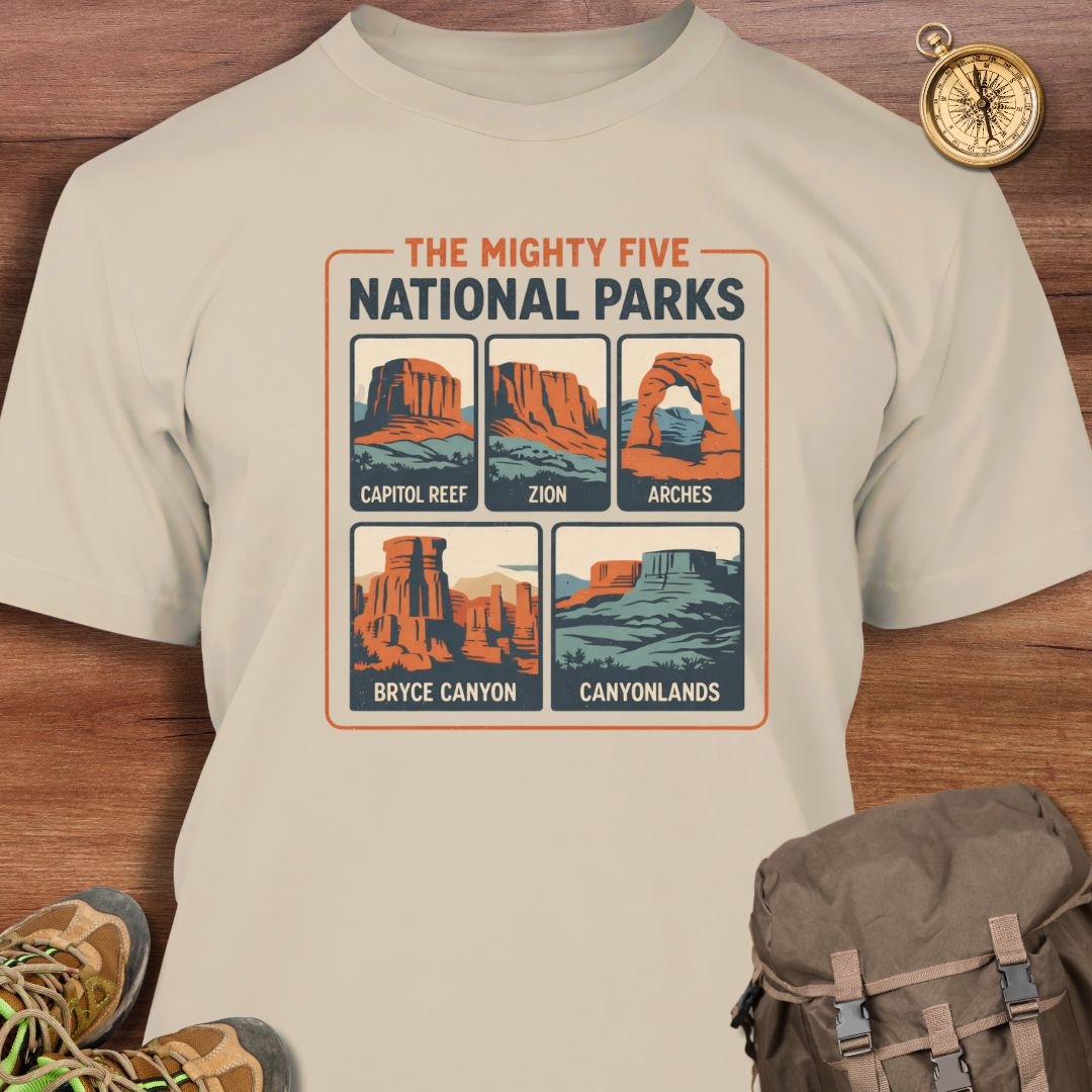 Mighty Five National Parks T-Shirt