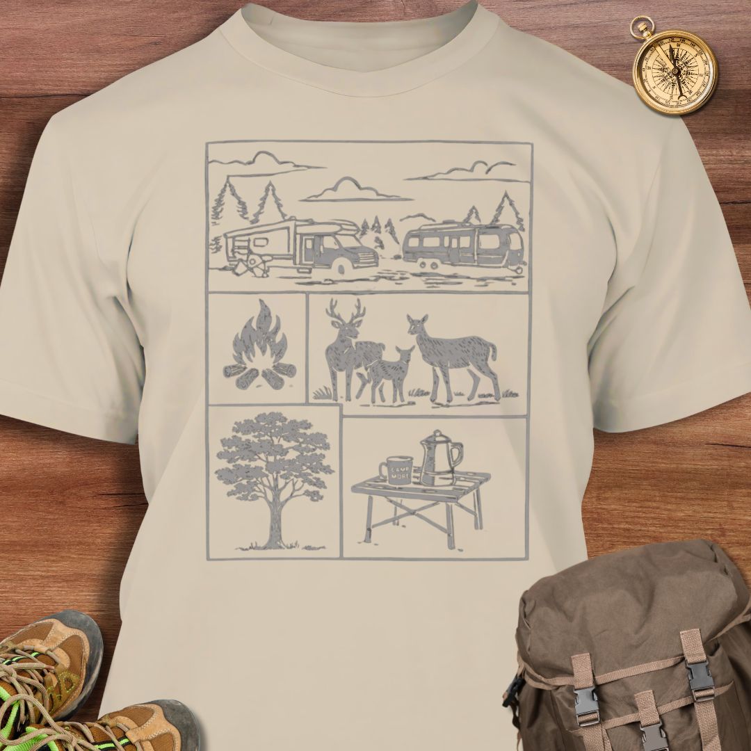 RV Campground Scene T-Shirt