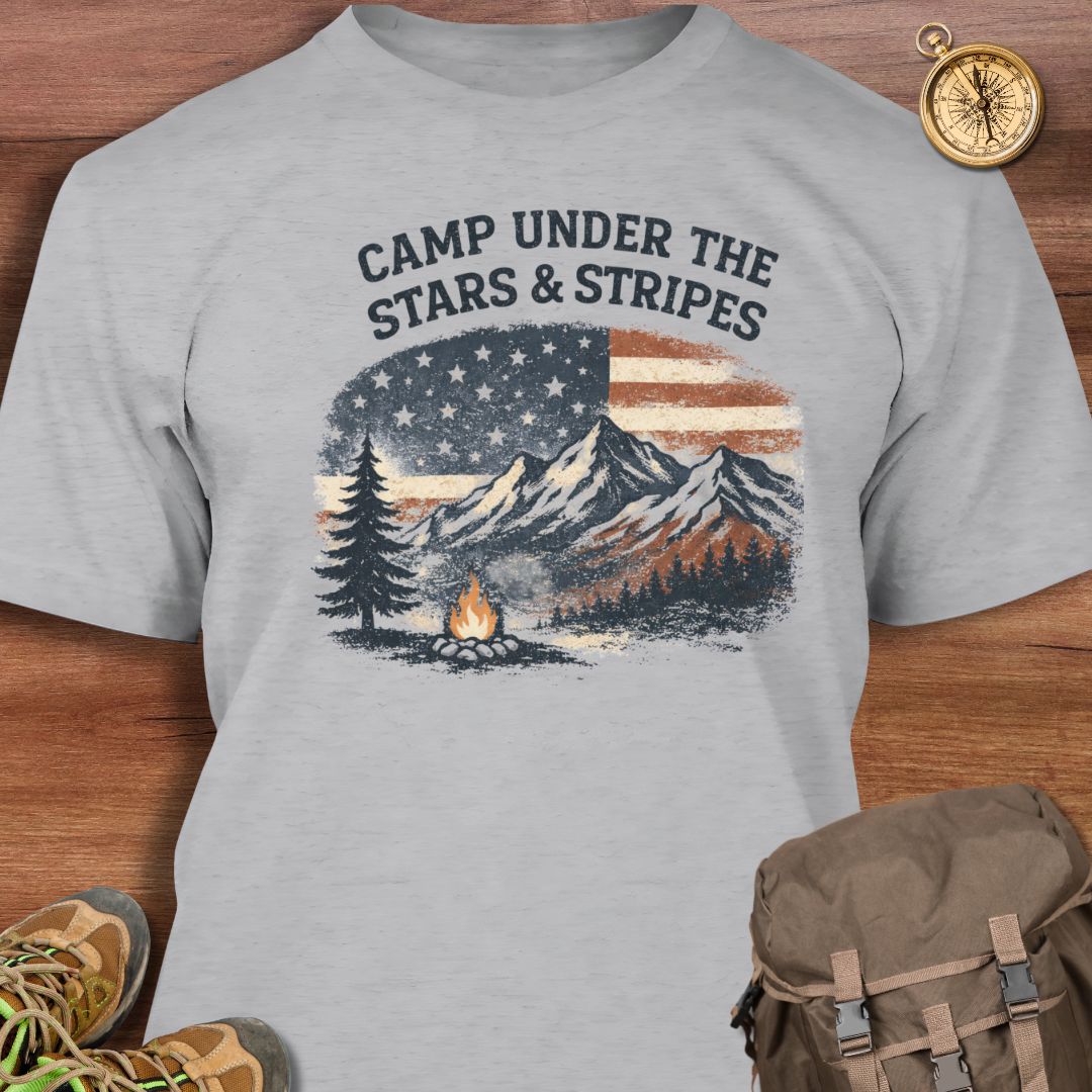 Camp Under Stars & Stripes T-Shirt