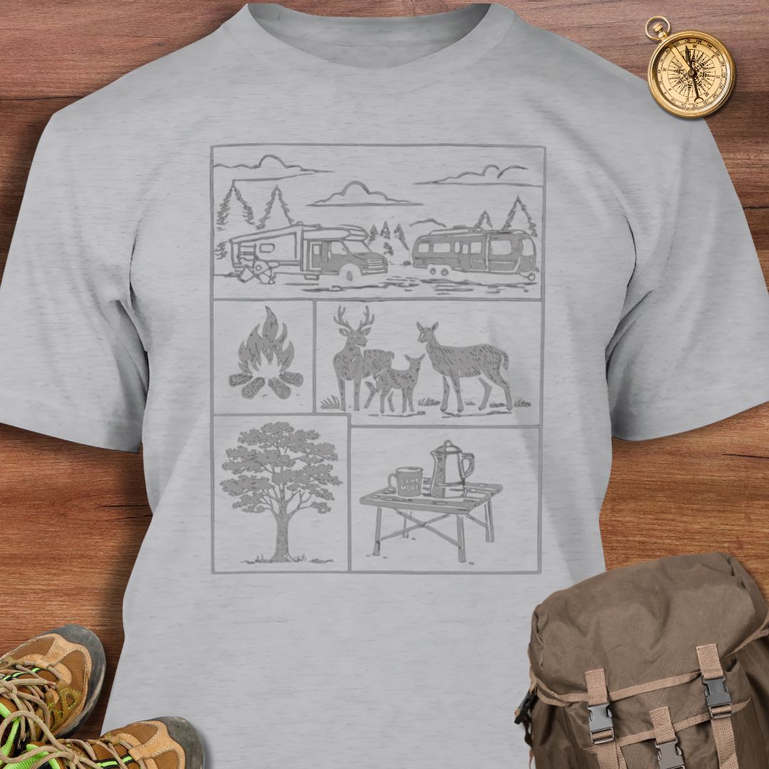 RV Campground Scene T-Shirt