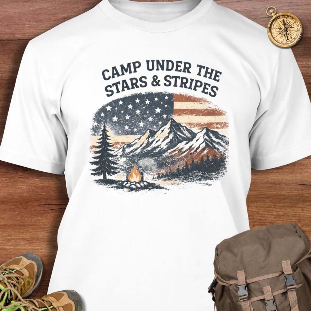 Camp Under Stars & Stripes T-Shirt
