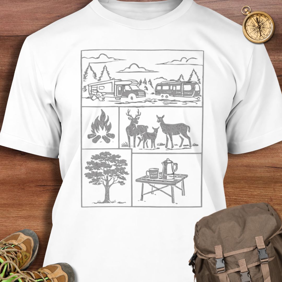 RV Campground Scene T-Shirt