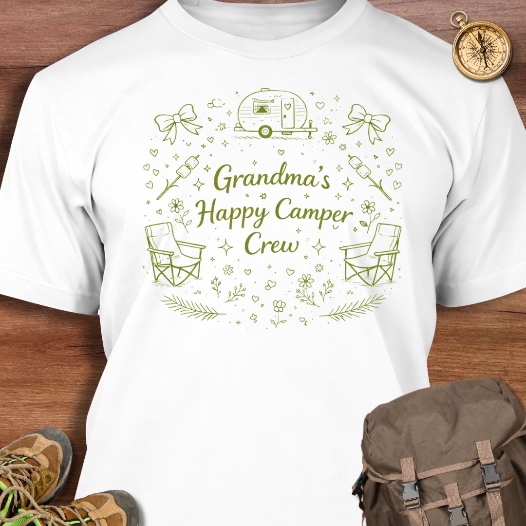 Grandma's Happy Camper Crew T-Shirt